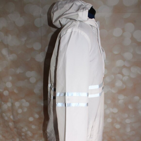 Ninth Hall Milas White & Reflective Striped Anorak Jacket Women's Size Small - Picture 7 of 11